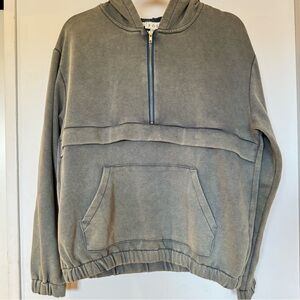 POL hooded sweatshirt turquoise green size small